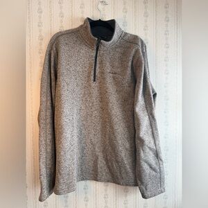 Eddie Bauer 3/4 zip up men’s XL brown/grey color